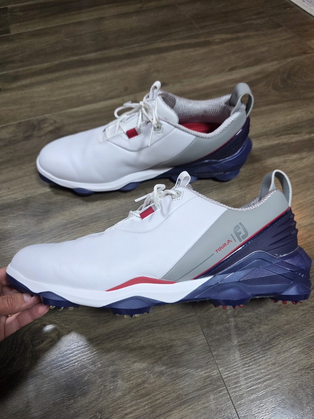 FootJoy Tour A Men’s Golf Shoes - White/Navy/Gray Size 12 NWOB